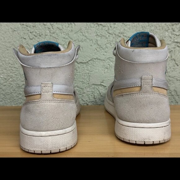 Size 9.5 - Nike Air Jordan 1 ZM‎ Air CMFT 2 Lt Orewood Brown Grey AJ1 DV1307-180 - Picture 8 of 12